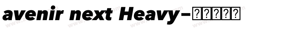 avenir next Heavy字体转换
